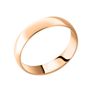 Кольцо обручальное из красного золота Атолл 600-4