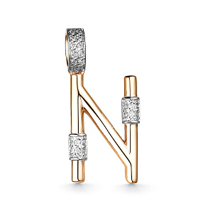 Подвеска буквы из золота CORONA П4959