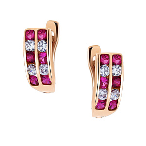 Серьги детские из золота РОСТЗОЛОТО 0436