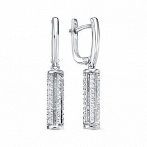 Серьги из серебра АЛЬКОР 02-1640/00КЦ-00