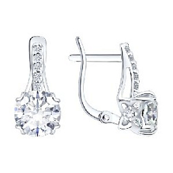 Серьги из серебра SOKOLOV 94-120-00035-1