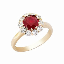 Кольцо с бриллиантом ГАЛЕРЕЯ ЭКСКЛЮЗИВА 3510311 R