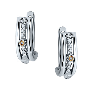 Серьги из серебра АЛЬКОР 02-3953/000Б-00