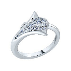 Кольцо с бриллиантом Арт-Модерн 010294