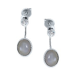 Серьги пуссеты с бриллиантом Арт-Модерн 020654-Б