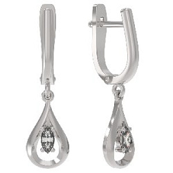 Серьги из серебра АРИНА 1039142-01110