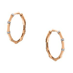 Серьги кольца с бриллиантом GRANT 0601684