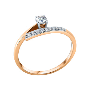 Кольцо с бриллиантом ART-JEWELLER 1.04.1720