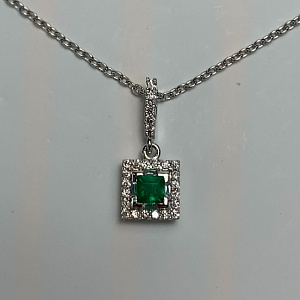 Подвеска с бриллиантом 2199P-W11