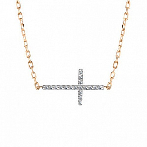 Колье с бриллиантом АЛЬКОР 63559-100