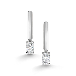 Серьги с бриллиантом АЛЬКОР 26744-200