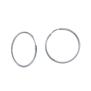 Серьги кольца из серебра Evora 646886