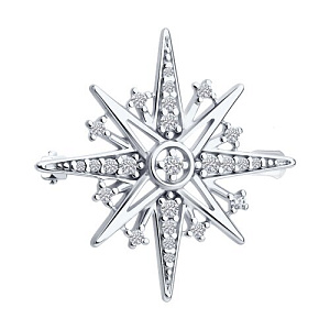 Брошь из серебра SOKOLOV 94-140-02152-1