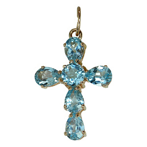 Подвеска крест из золота АЛЕКСАНДРА п085-78-01