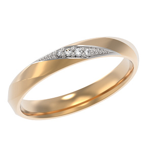 Кольцо обручальное с бриллиантом АРИНА 1040491-11240