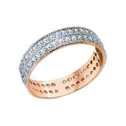 Кольцо обручальное с бриллиантом ГАЛЕРЕЯ ЭКСКЛЮЗИВА 3516008