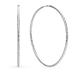 Серьги кольца из серебра Сильвер Лайн с731ар