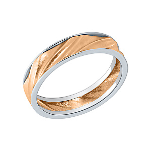 Кольцо обручальное из комбинированного золота Платина 01-5448-00-000-1111-39