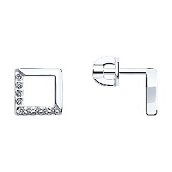 Серьги пуссеты из серебра SOKOLOV 94023039