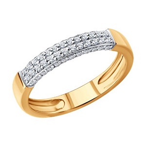 Кольцо с бриллиантом SOKOLOV 1012713 №24 18