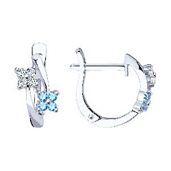 Серьги из серебра SOKOLOV 94020112