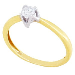 Кольцо помолвочное с бриллиантом Бриант RY3488D