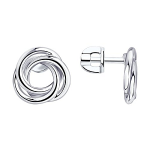 Серьги пуссеты из серебра SOKOLOV 94023800