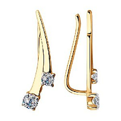 Серьги клаймберы из золота SOKOLOV 028589