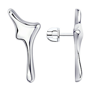 Серьги пуссеты из серебра SOKOLOV 94024106