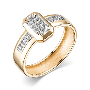 Кольцо с бриллиантом АЛЬКОР 15743-100