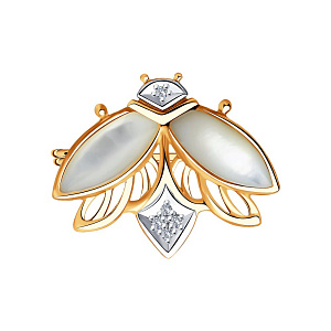 Брошь с бриллиантом SOKOLOV 1040030