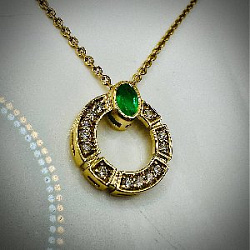 подвеска с цепью с бриллиантом МЭЮЗ 06808