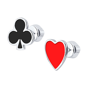 Серьги пуссеты из серебра SOKOLOV 94026459