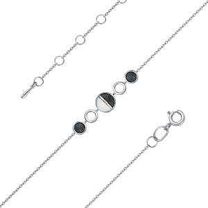 Браслет из серебра АЛЬКОР 05-2647/000Б-17