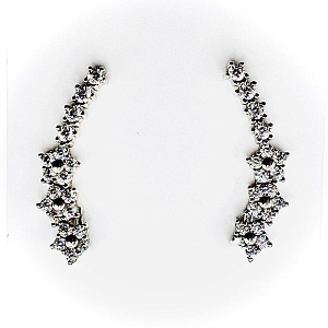 Серьги клаймберы из серебра СЖМ1500В