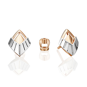 Серьги пуссеты из золота Платина 02-5384-00-000-1111