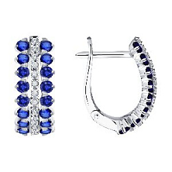 Серьги с бриллиантом SOKOLOV 2021103-3