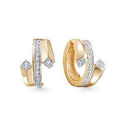 Серьги с бриллиантом Белый бриллиант 2-11-1258-101