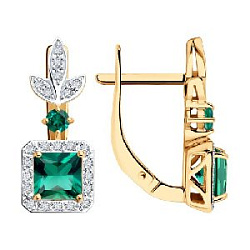 Серьги с бриллиантом SOKOLOV 72-00361