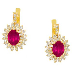 Серьги с бриллиантом ГАЛЕРЕЯ ЭКСКЛЮЗИВА 5577996 R