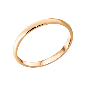 Кольцо обручальное из красного золота Атолл 600-2