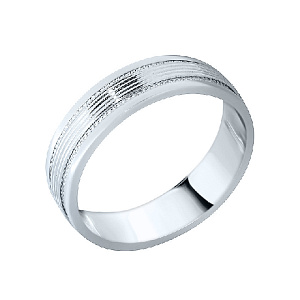 Кольцо обручальное из серебра V1010