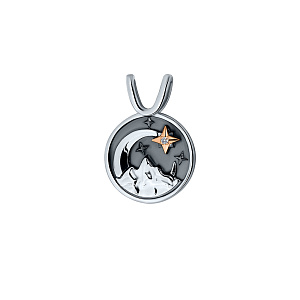 Подвеска из серебра АЛЬКОР 03-4107/000Б-17