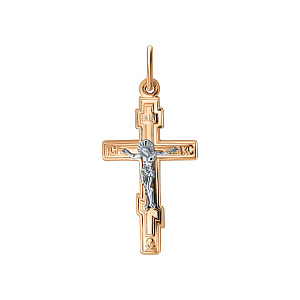 Подвеска крест из золота АЛЕКСАНДРА пш018-01