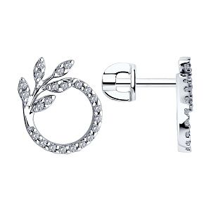 Серьги пуссеты из серебра SOKOLOV 94026690