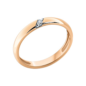 Кольцо обручальное с бриллиантом АРИНА 1017111-11140