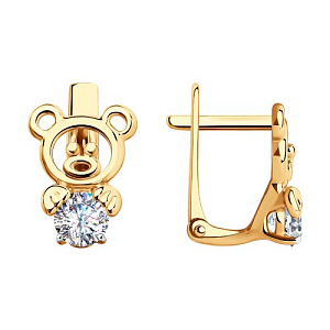 Серьги детские из золота SOKOLOV 029201