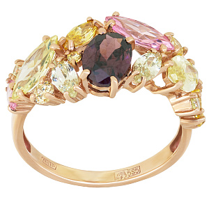 Кольцо из золота Гранат 11802737