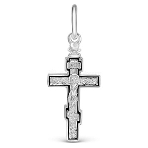 Подвеска крест из серебра Серебро России К3-066чч