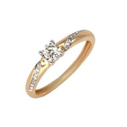 Кольцо помолвочное с бриллиантом Бриант RRI21247ND